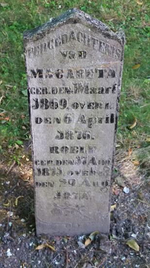 Achterkant steen: Wubbiena Kuipers